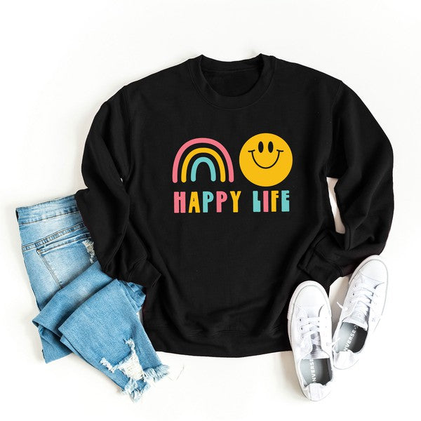 Happy Life Graphic Sweatshirt