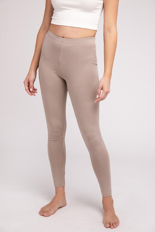 Premium Cotton Full-Length Leggings